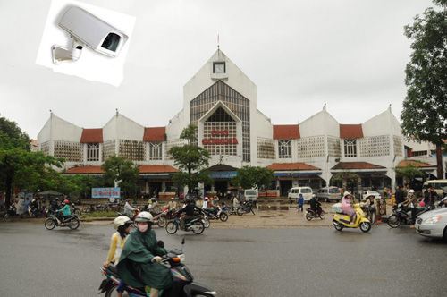 Chợ Đông Hà lắp đặt 16 camera quan sát tăng cường an ninh