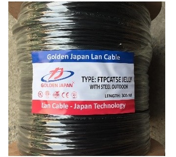 Cáp mạng dây thép treo, có dầu chống ẩm (chống nhiễu) GOLDEN JAPAN FTP CAT.5E+