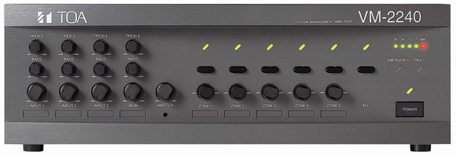 Mixer Amplifier 240W chọn 5 vùng loa TOA VM-2240